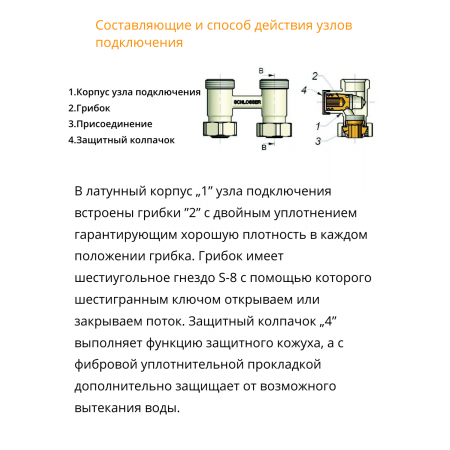 Комплект Schlosser узел нижнего подключения угловой черный RAL 9005 (600800067 Ral 9005) Комплект Schlosser узел нижнего подключения угловой черный RAL 9005 (600800067 Ral 9005)